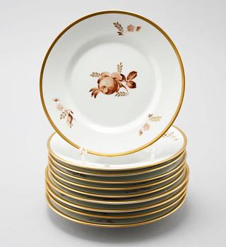 KAFFESERVIS, 26 delar, porslin, "Brun rose", Royal Copenhagen, 1900-talets andra hälft.