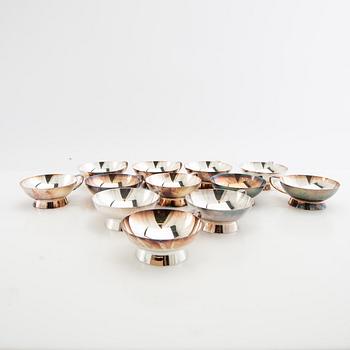 Coupe bowls 12 pcs Carlström's silverplate factory first half of the 20th century silverplate.