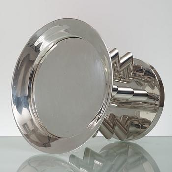 ETTORE SOTTSASS, uppsatsskål "Murmansk", Memphis, Italien ca 1982. 800/1000 silver.