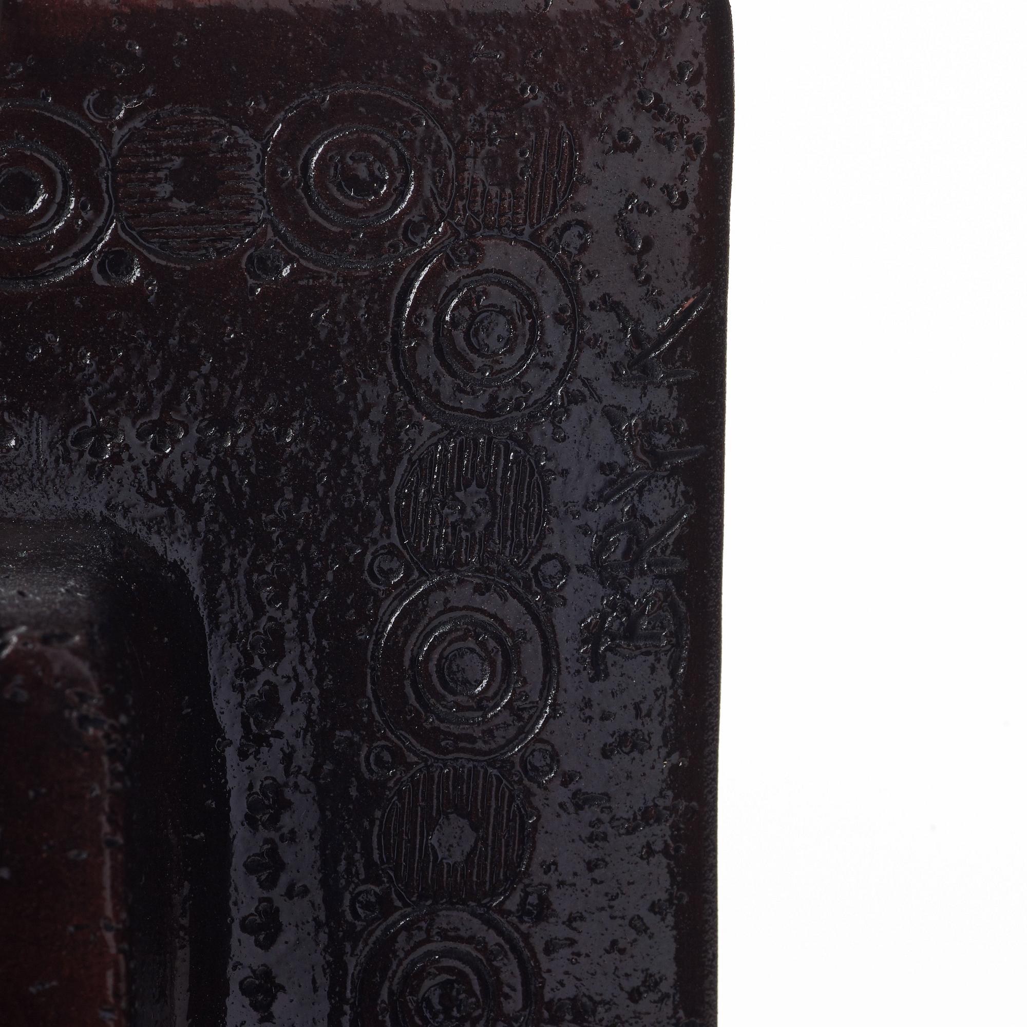 Rut Bryk, two stoneware wall sculptures, Arabia, Finland 1960's.