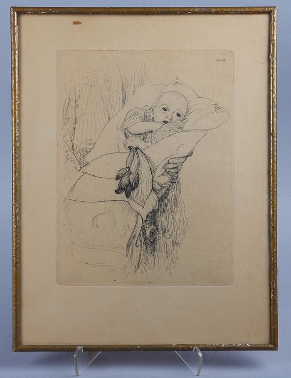 CARL LARSSON, etsning.