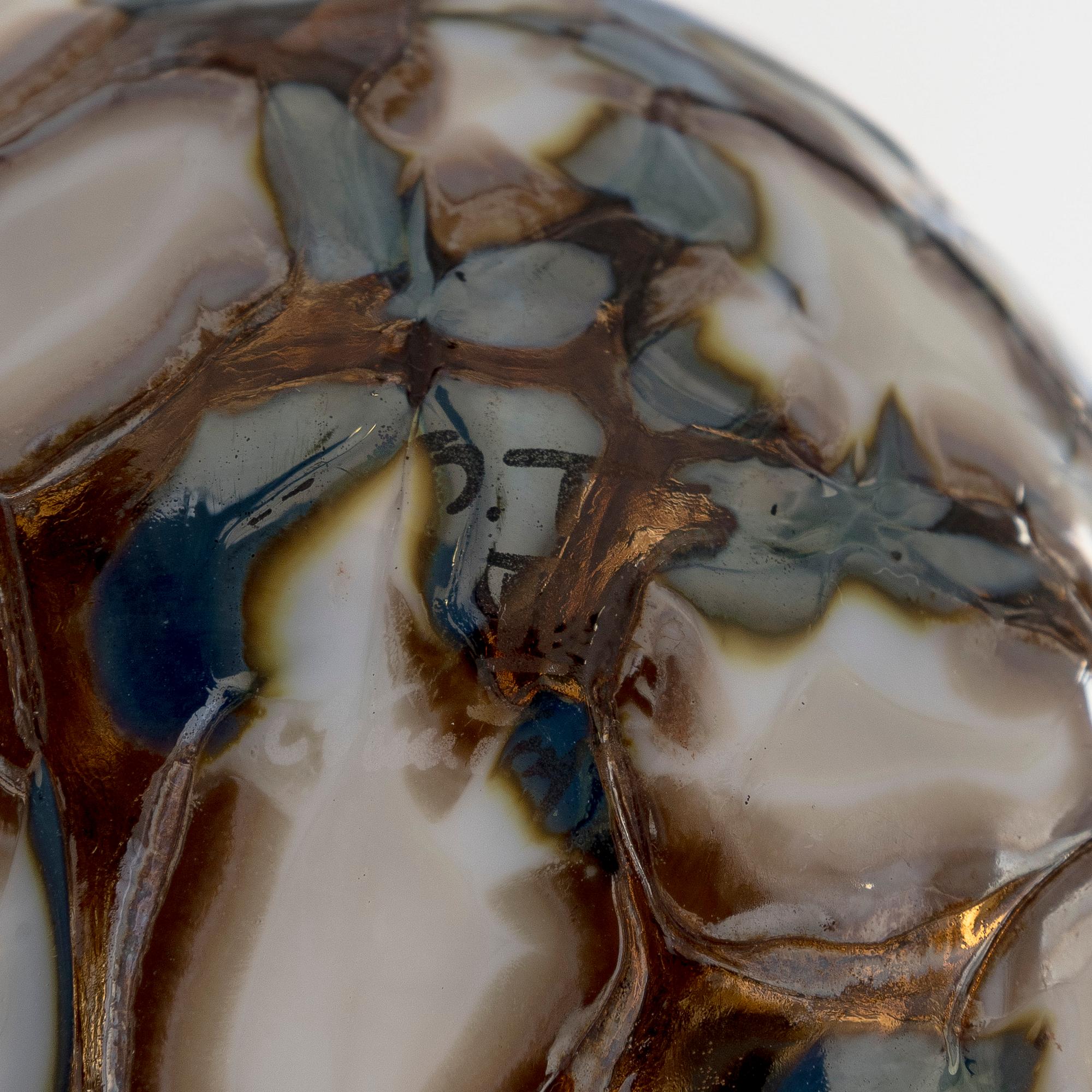 Oiva Toikka, a 'Ruffed Grouse' glass bird, second quality, signed O. T II Nuutajärvi.