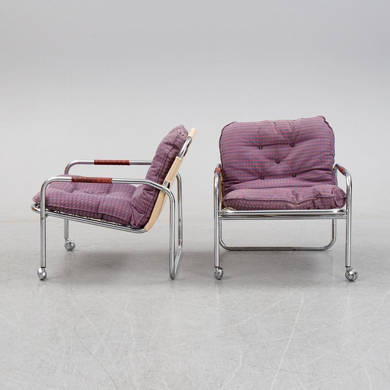 Göran Holmqvist, armchairs, a pair, "Klav", IKEA, 1970s.