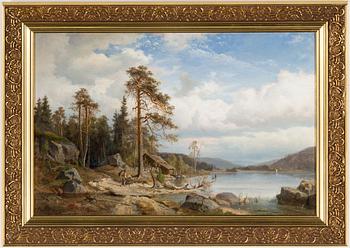 GUSTAF RYDBERG, oil on canvas, signed and dated Düsseldorf 1861.