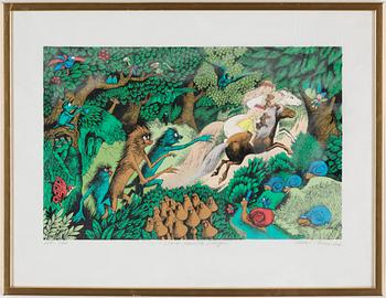 HANS ARNOLD, Färglitografier, 2 st, signerade och numrerade 229/360, 314/360.