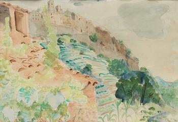 ISAAC GRÜNEWALD, watercolor, signed.