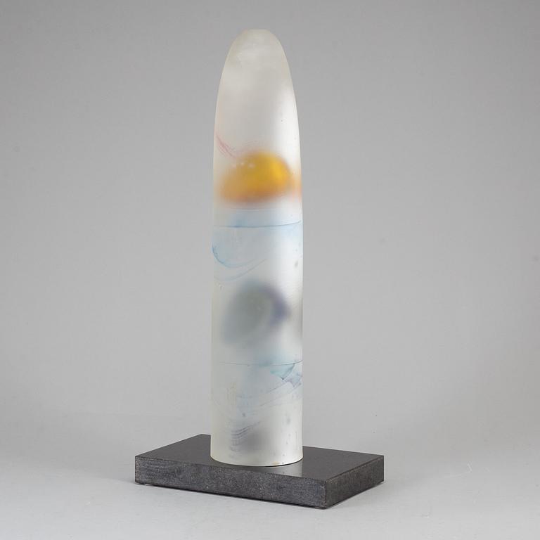 BERTIL VALLIEN, a unique Swedish artglass sculpture "Powerfigure", Kosta Boda,