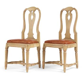 63. A pair of transition chairs, second half of the 18th Century.