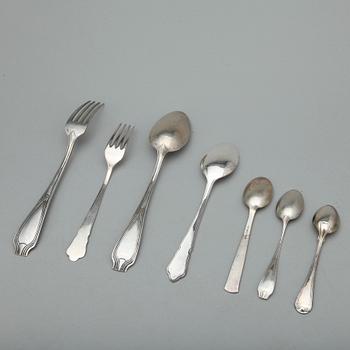 PARTI SILVERBESTICK, 37 delar, bla GAB Stockholm 1990-tal. Total vikt ca 976 gram.