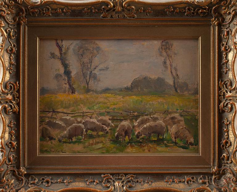 JAMES HERBERT SNELL, olja på pannå, signerad.