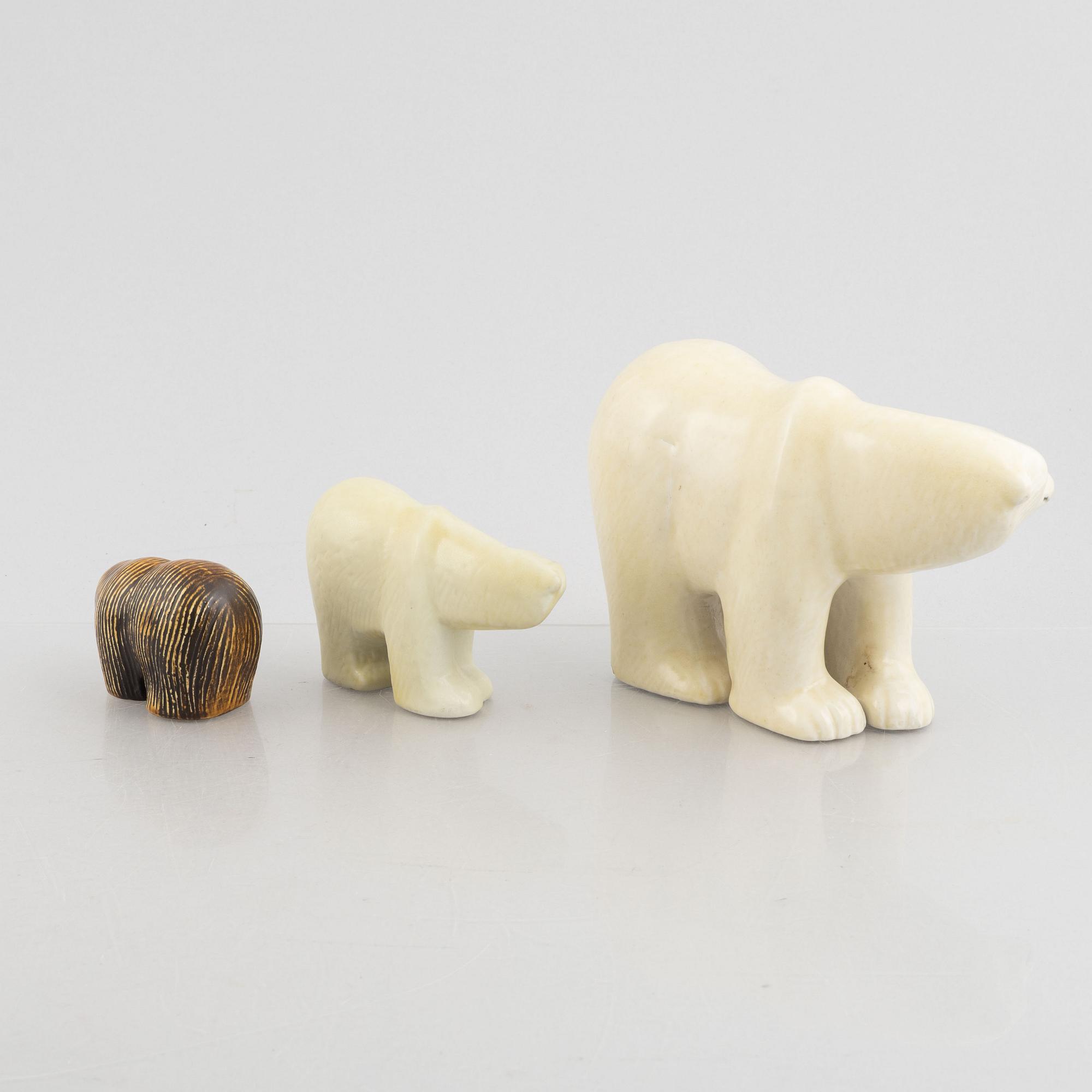 Lisa Larson, figuriner, 6 st, ur serierna "Lillskansen" och "Skansen", Gustavsberg.