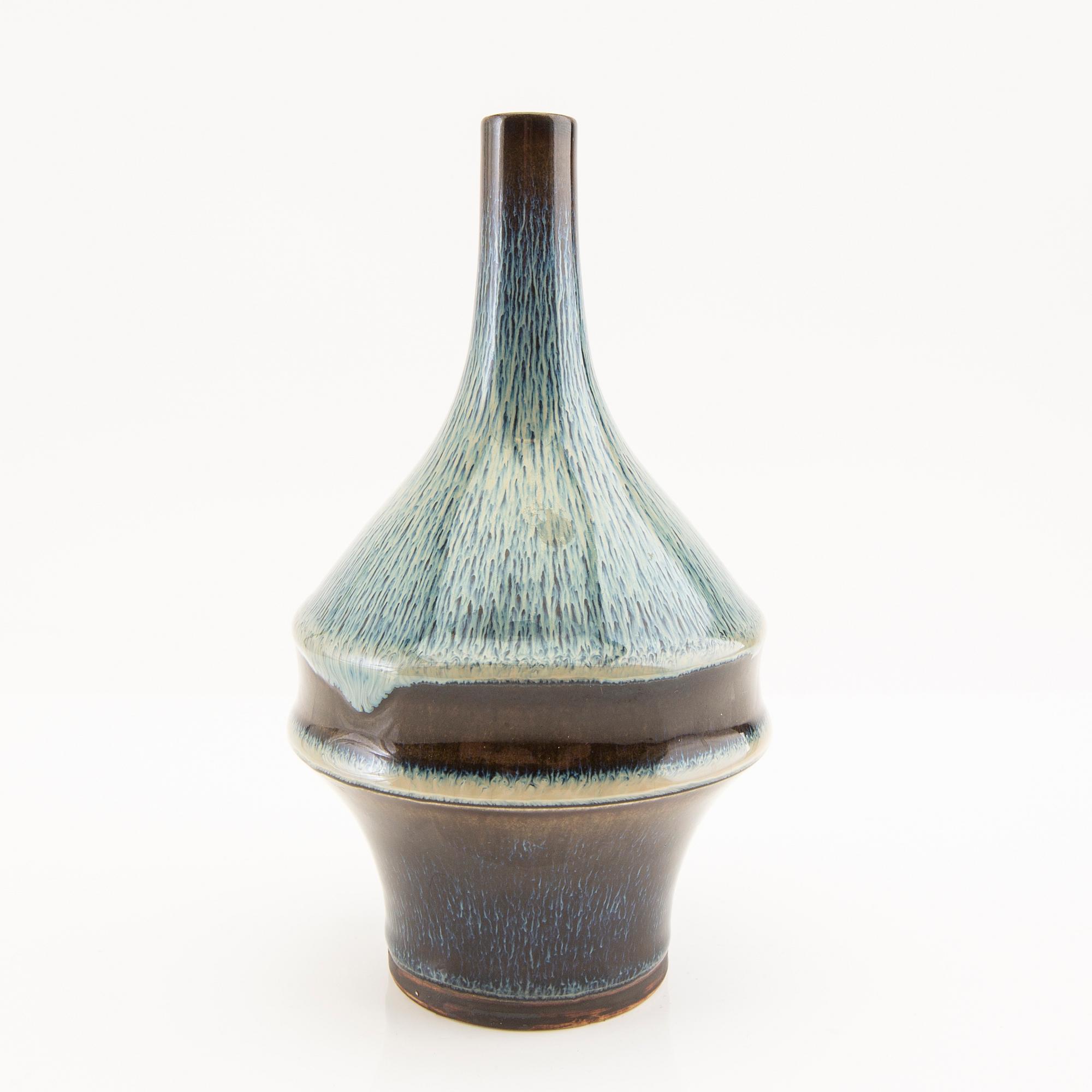 Carl-Harry Stålhane, unique vase Rörstrand stoneware.