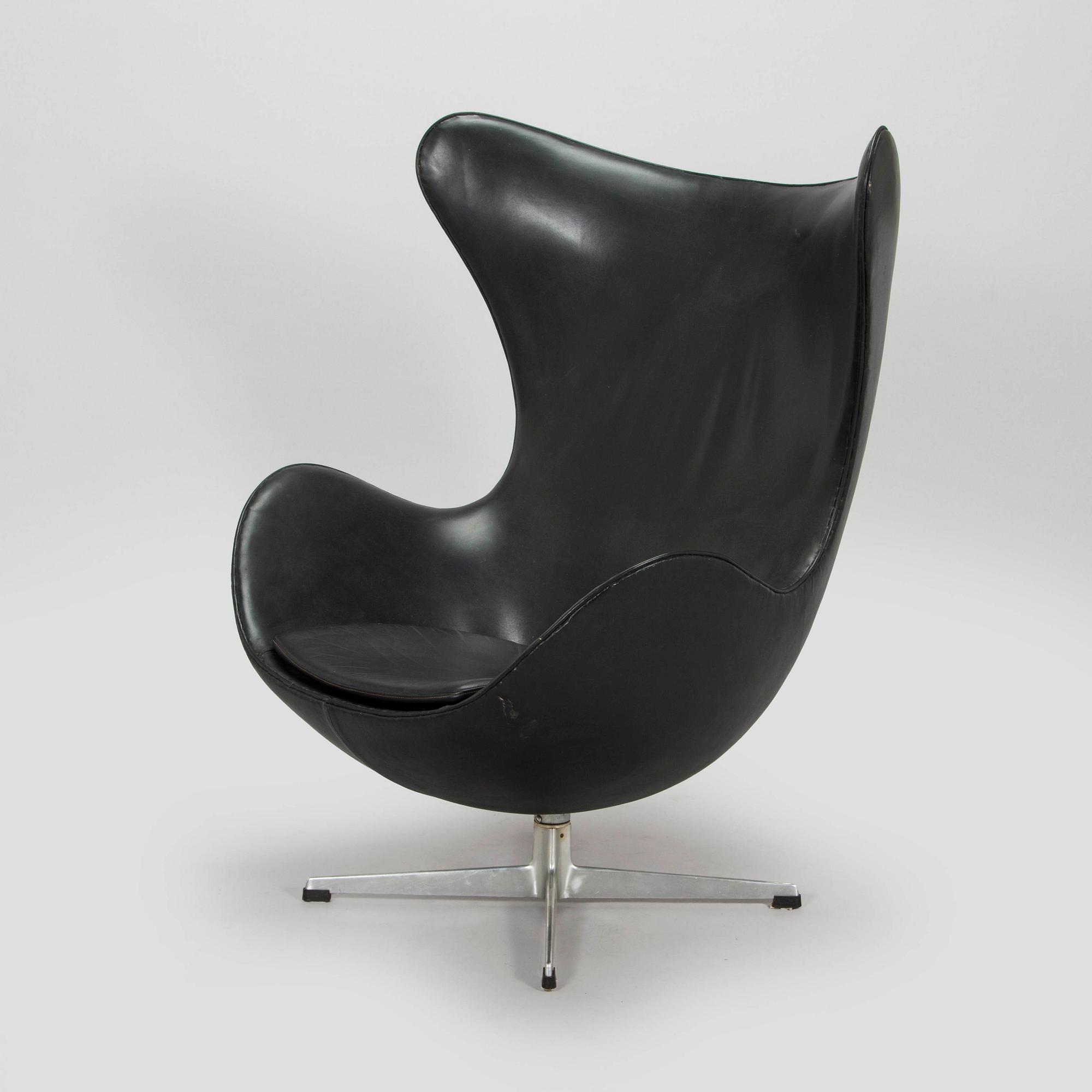 Arne Jacobsen, fåtölj, "Ägget", Fritz Hansen, Danmark, omkring 1960.