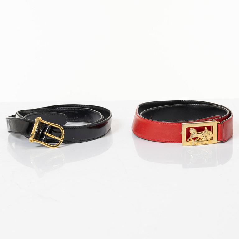 Céline, Belts, 2 pcs, vintage.