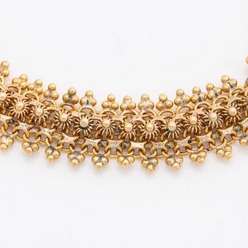 BRACELET 14K gold, 16,8 g, approx 19 x 1 cm.