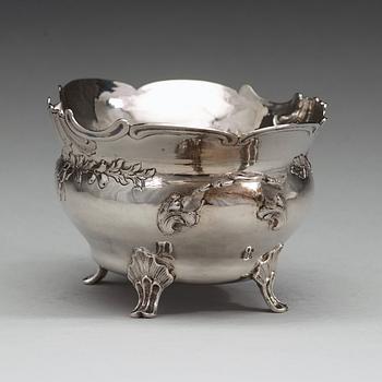 ANDERS CASTMAN dy, Eksjö 1779, konfektskål, silver, rokoko.