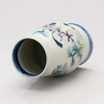 A ceramic vase signed GT.