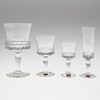INGEBORG LUNDIN, glasservis, 35 delar, glas, "Silvia", Orrefors.