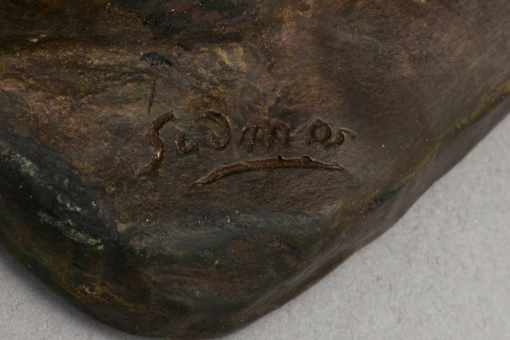 GUDMAR OLOVSON, gips, sign.