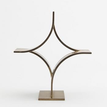 WILLIAM CROVELLO, a signed brass sculpture.