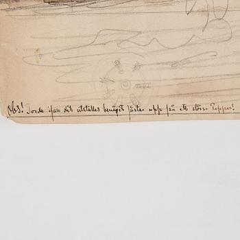 DRAWING FOR STOCKHOLMS TIVOLI ca 1897.