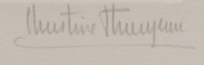 CHRISTINE THOUZEAU, färgetsning, sign o numr 43/99.