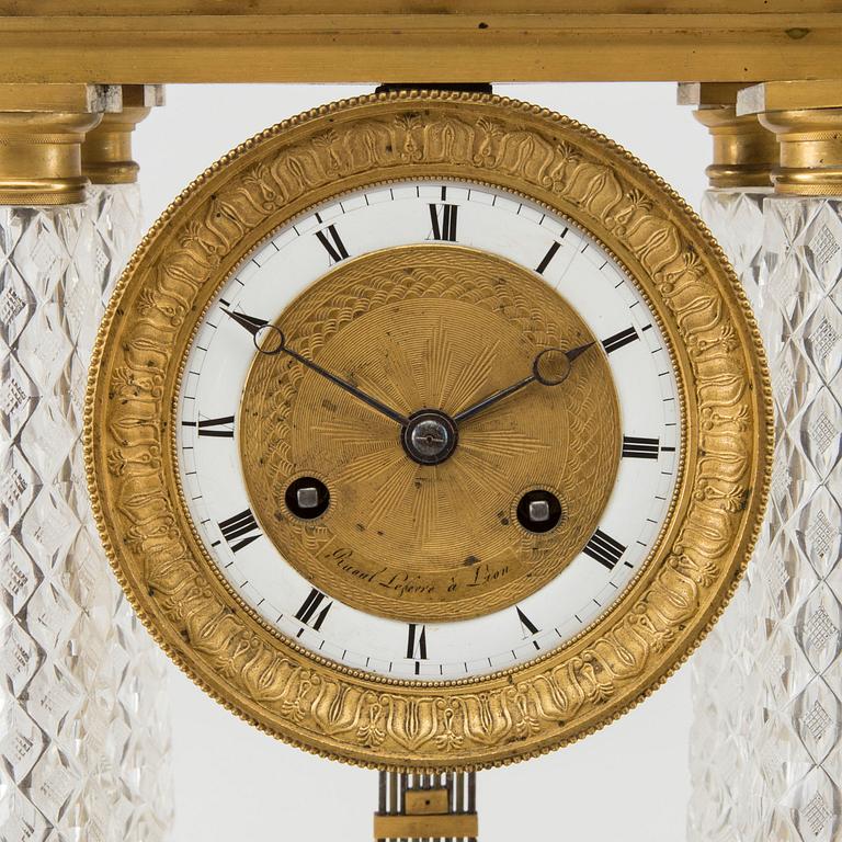 RAOUL LEFEVRE - MANTEL CLOCK, empire, 19th century first half / mid.