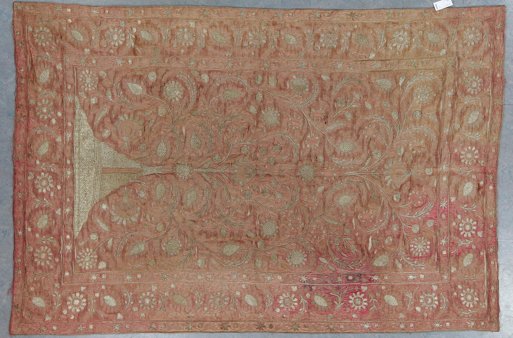 BRODERI, siden och mässingstråd, Osmanska riket, 1800-tal.