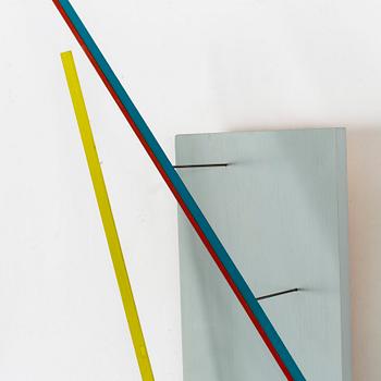 Axel Knipschild, blandteknik/väggobjekt. Signerad och daterad 1976 a tergo.