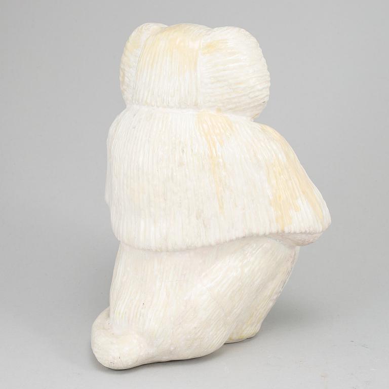 GUNNAR NYLUND, a stoneware sculpture of a monkey, Rörstrand mid 20th century.