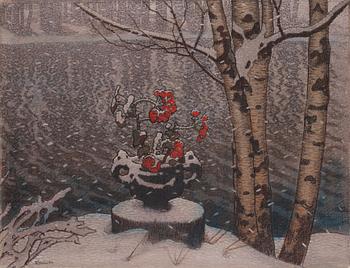 363. Gustaf Fjaestad, "The First Snow".