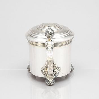 Niclas Warneck, dryckeskanna, silver, Karlstad 1736. Barock.