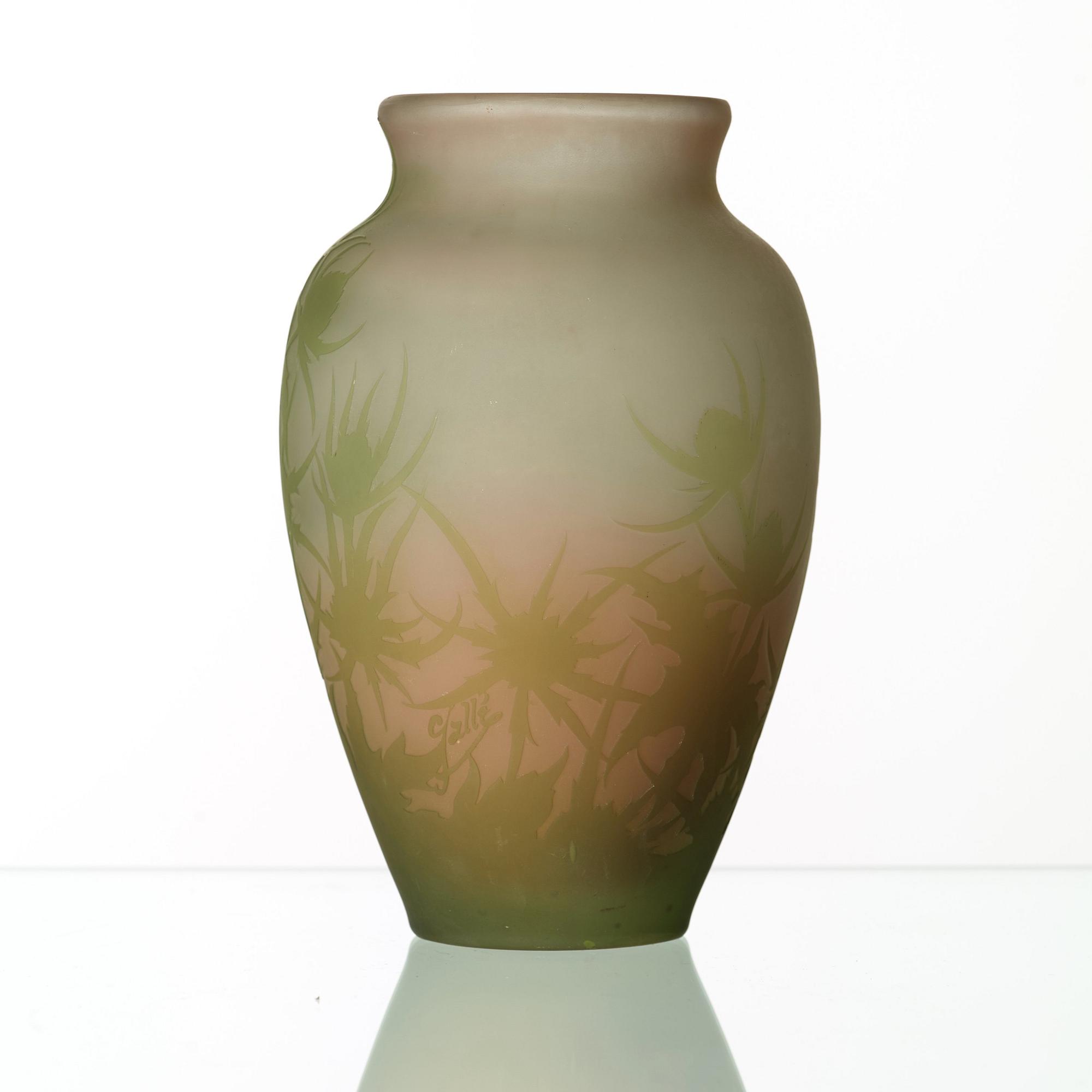 Emile Gallé, an Art Nouveau cameo glass vase, Nancy, France.