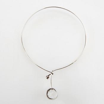 Gert Thysell, necklace silver and faceted rock crystal, Malmö 1967.