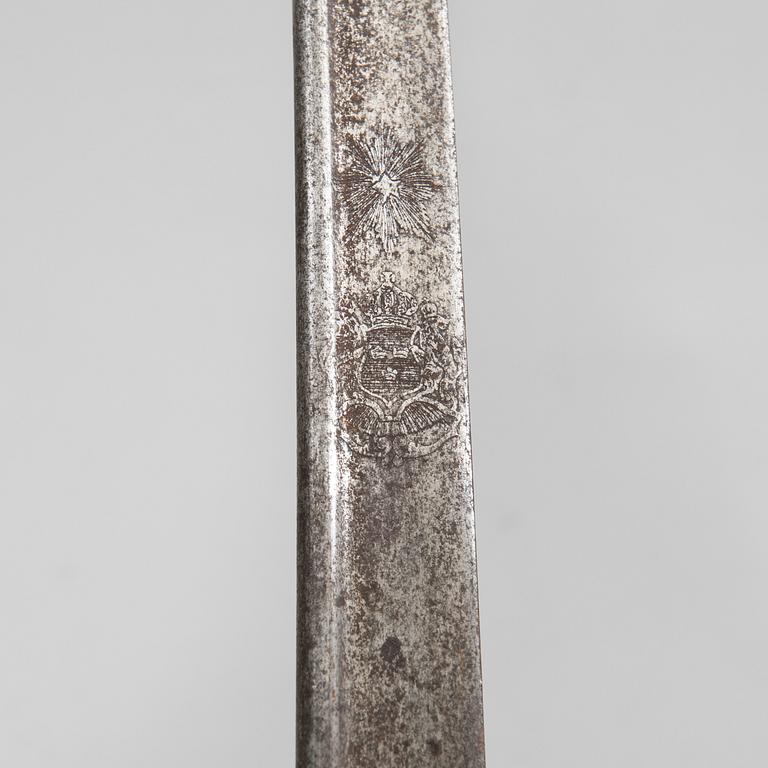 Sabel, svensk, m/1859 för officer, med balja.