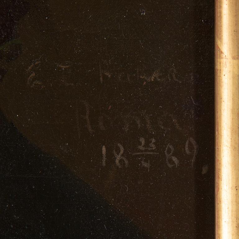 ELISHA TAYLOR BAKER, oil on canvas. Signed and dated Roma 23/4 1889.