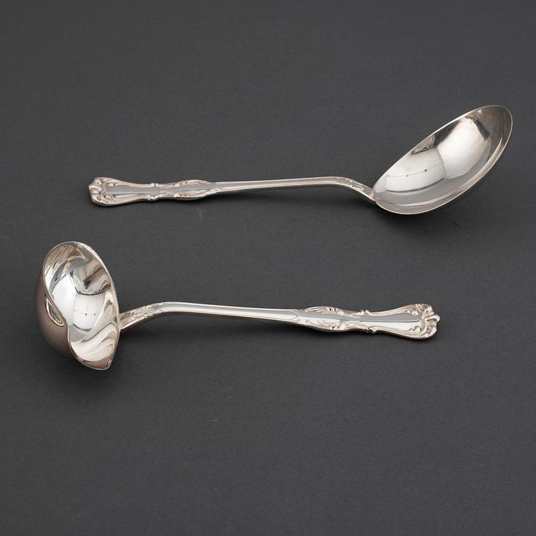 GAB, a 'Prins Albert' part silver cutlety, Stockholm, 1970/80s (53 pieces).