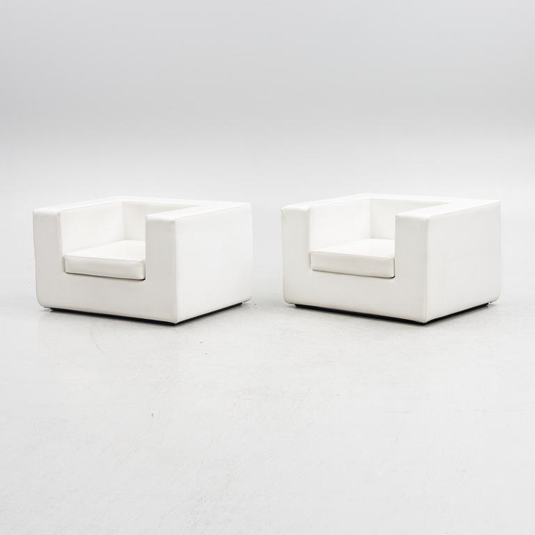 Willie Landels, armchairs a pair, "Throw Away", Zanotta,.