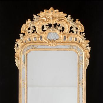A Swedish Rococo mirror dated 1771.