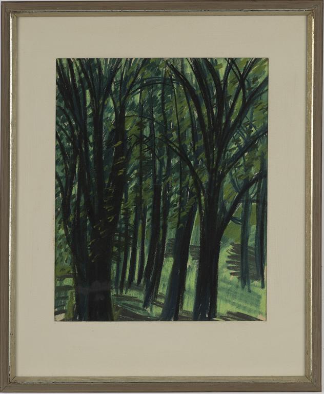 Inge Schiöler, pastel, signed and dated -56.