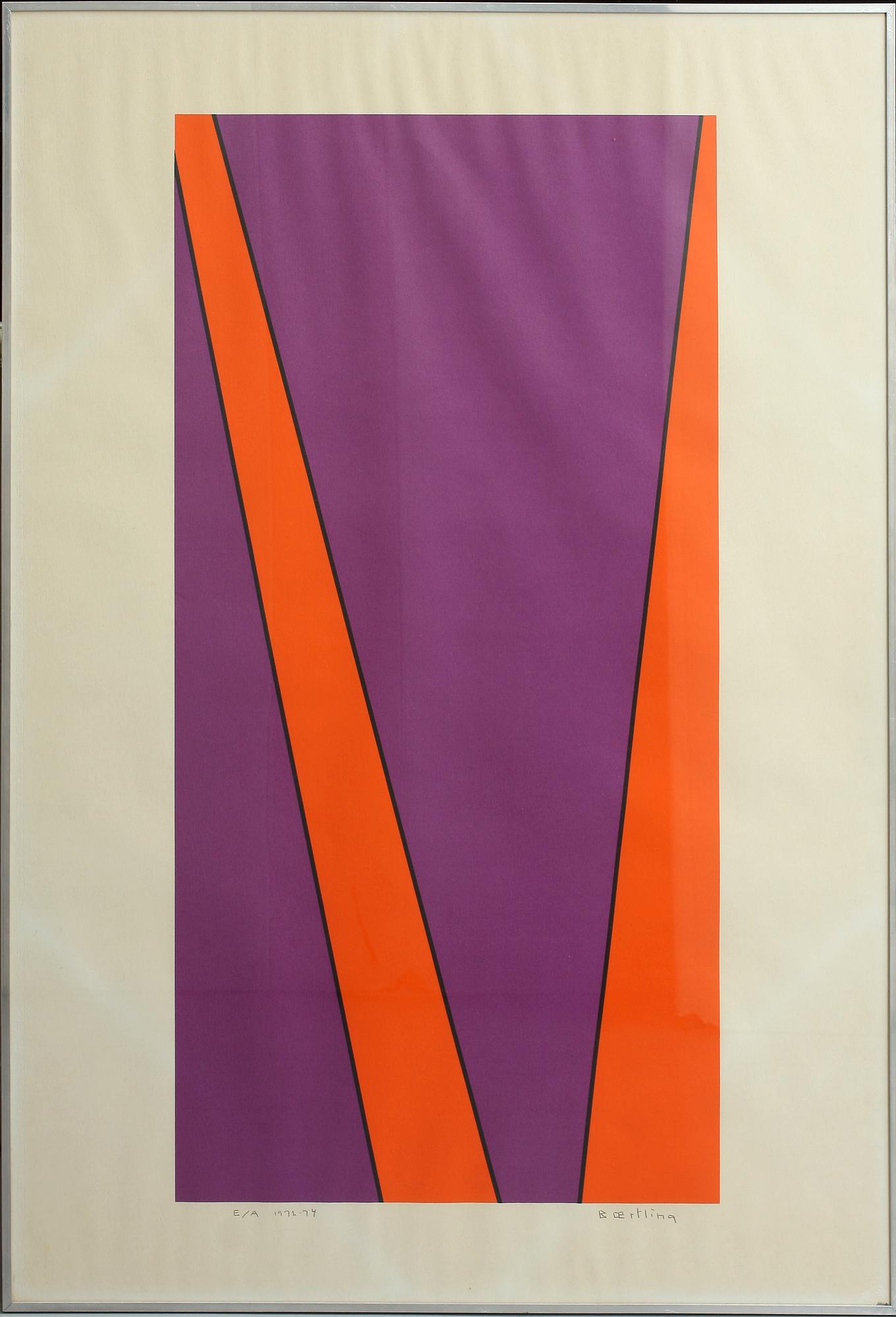 OLLE BAERTLING, färgserigrafi, sign, numr E/A o dat 1972-74.