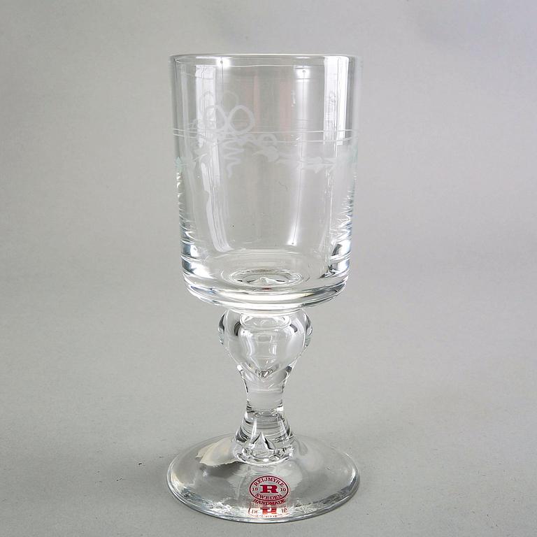 A 66 pcs "Antik" glass service from Reijmyre later part of the 20th century.