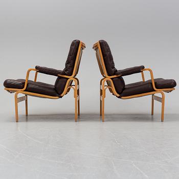 Bruno Mathsson, fåtöljer, ett par, "Ingrid", DUX.