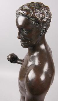 SKULPTUR, patinerad brons, sign M. Herm. Fritz.