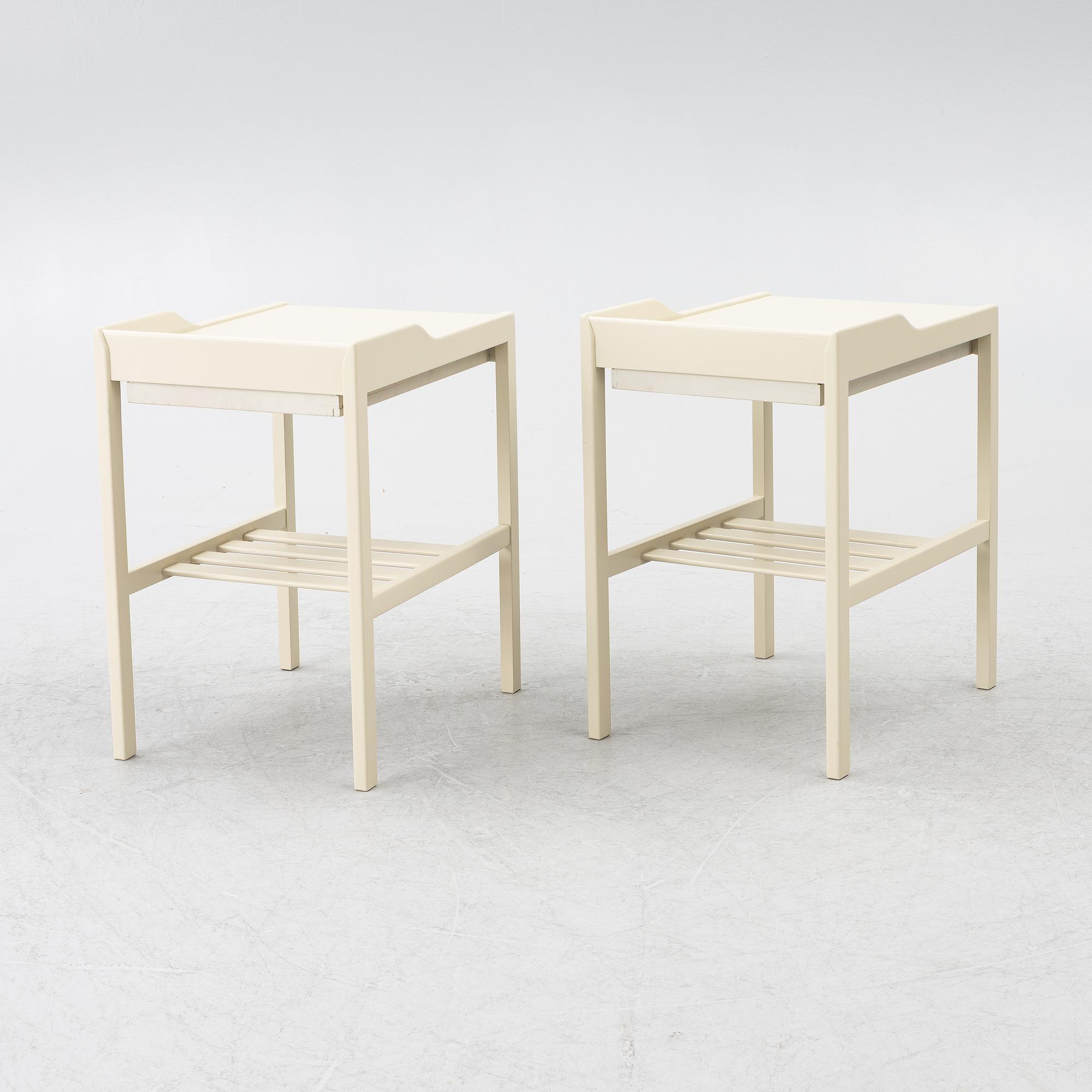 Bertil Fridhagen, bedside tables, a pair, Bodafors, 1960s.