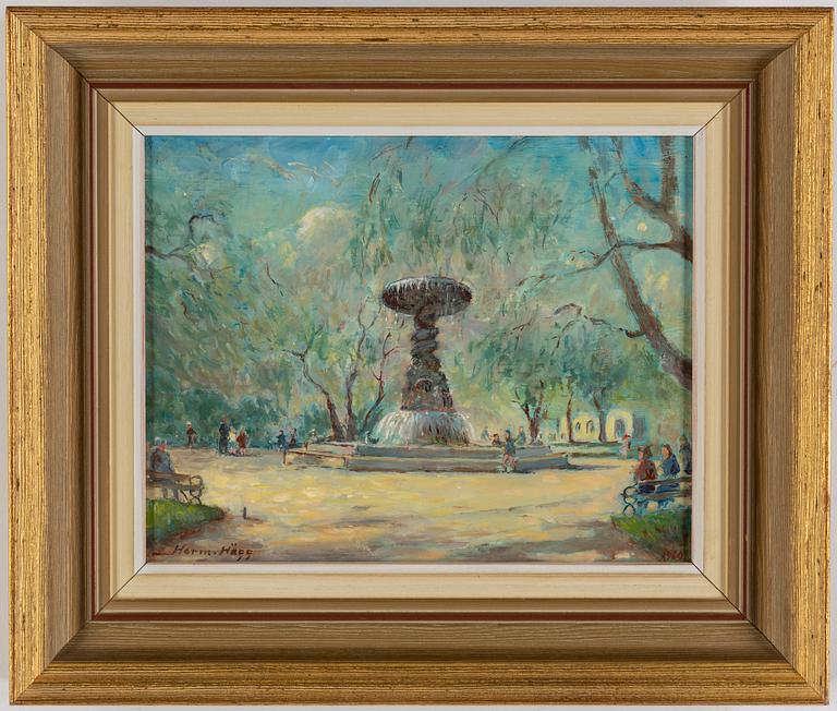 HERMAN HÄGG, olja på pannå, signerad och daterad 1960.