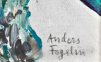 ANDERS FOGELIN, olja på pannå, signerad.