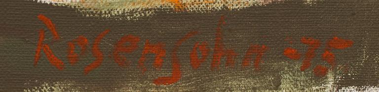 LENNART ROSENSOHN, oil on canvas. Signed and dated -75.