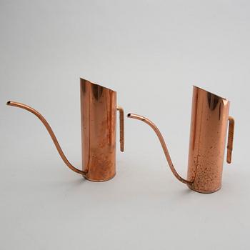 GUNNAR ANDER, 2 Copper watering pots, Ystad Metall, second half of the 20th century.