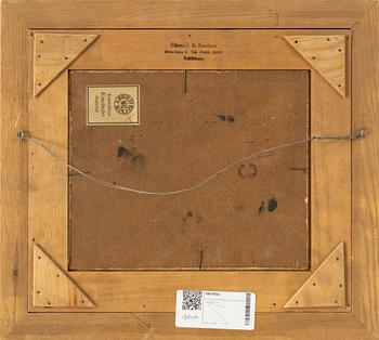 Christer Strömholm, olja på pannå, signerad.